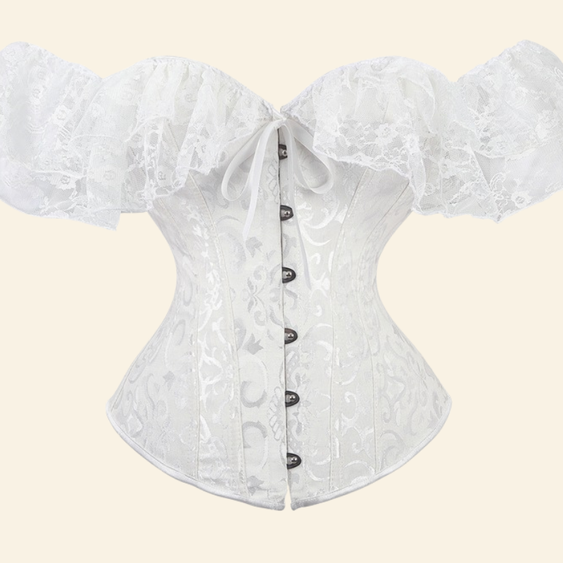 Corset Gothique Manches Courtes En Dentelle Reagan, corset gothique femme