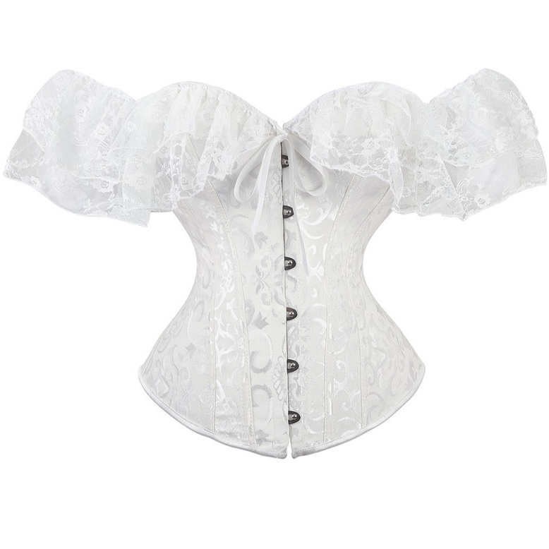 Corset Gothique Manches Courtes En Dentelle Reagan
