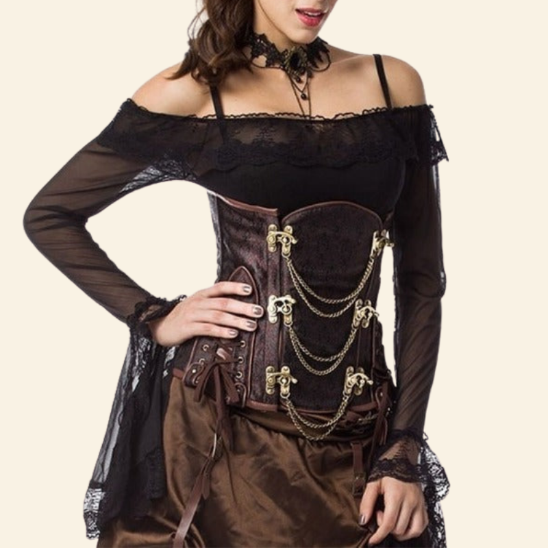 Corset Steampunk Underbust Grande Taille Clara, corset steampunk