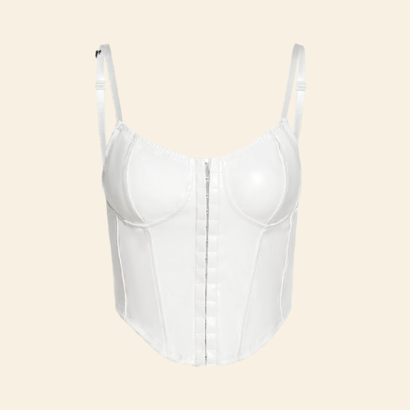 Corset Sexy En Latex Façon Camisole Amber, corset underbust latex