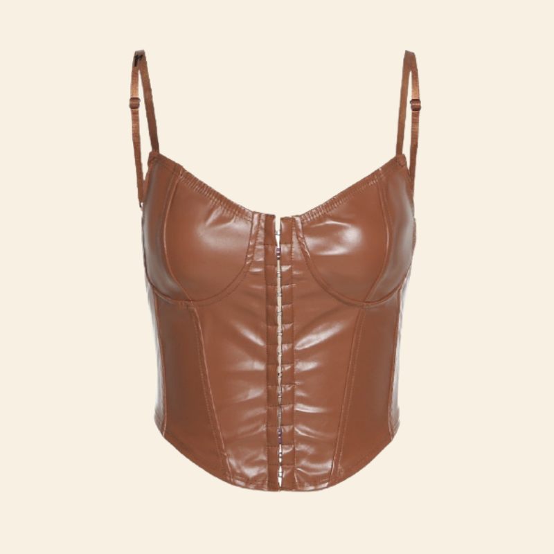 Corset Sexy En Latex Façon Camisole Frances, corset latex top