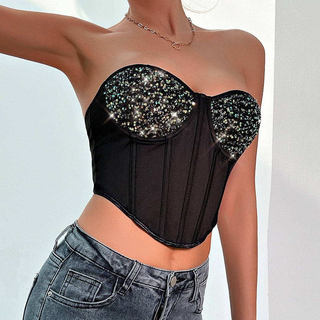 Bustier 2024 paillettes femme