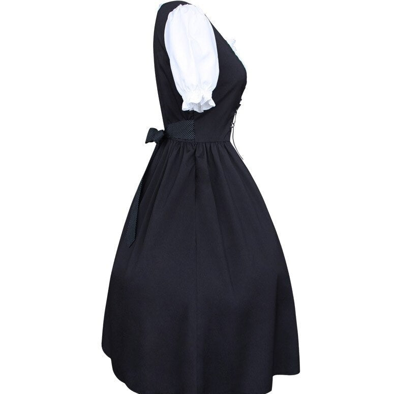 Robe Corset Ancienne Noire Et Blanche Elise /  robe corset noir tulle