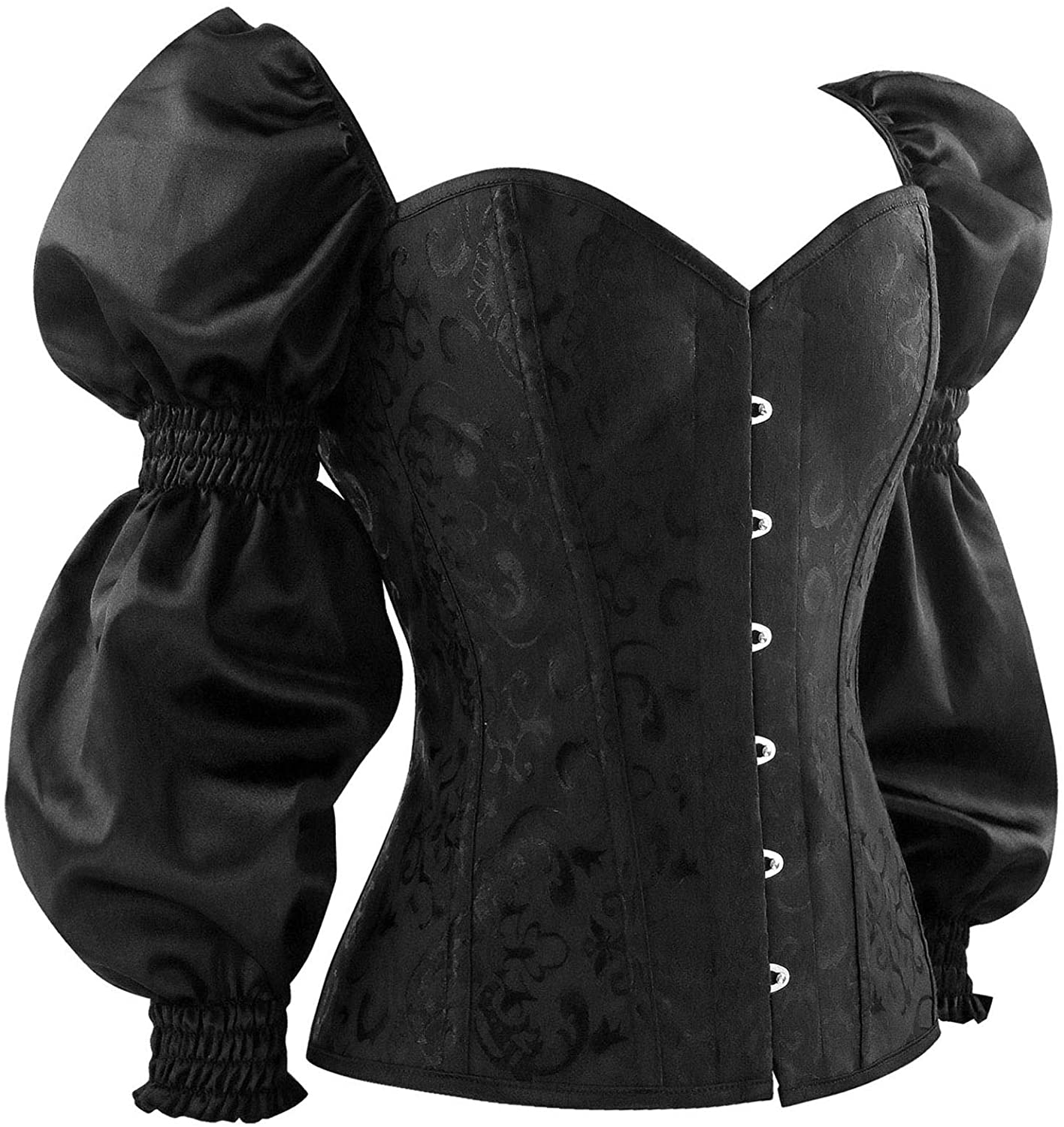 Corset Gothique Manches Longues Bouffantes Alora,  corset gothique souple