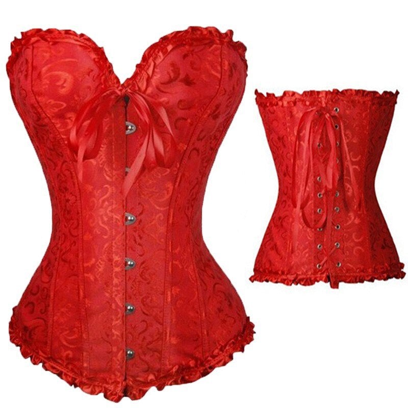 Corset Sexy Rouge Éclatant Everleigh,  corset femme pour maigrir