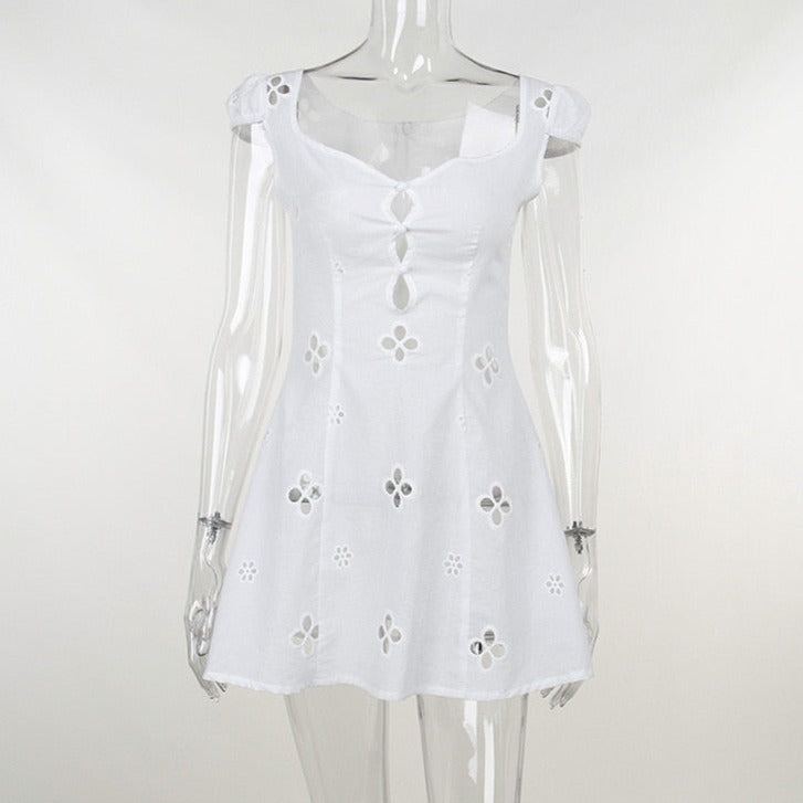 Robe Bustier Blanche Courte Style Bohème, robe blanche avec bustier