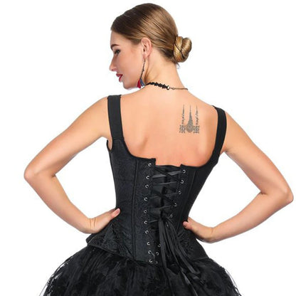 Corset Gothique À Bretelles Et Lacets Lora, corset gothique femme