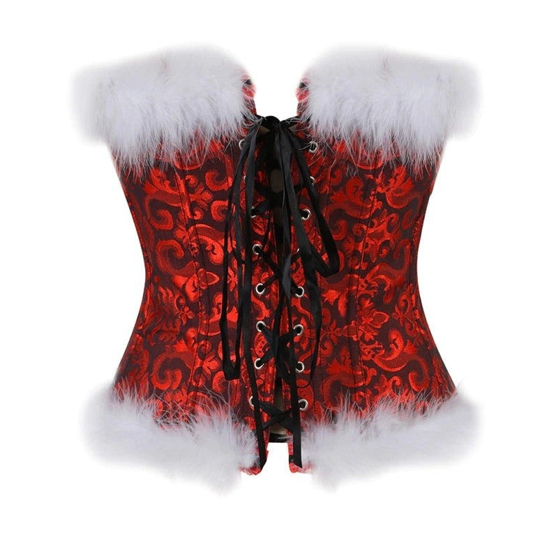 Corset Bustier Noël Avec Porte-Jarretelles Makayla, corset sexy