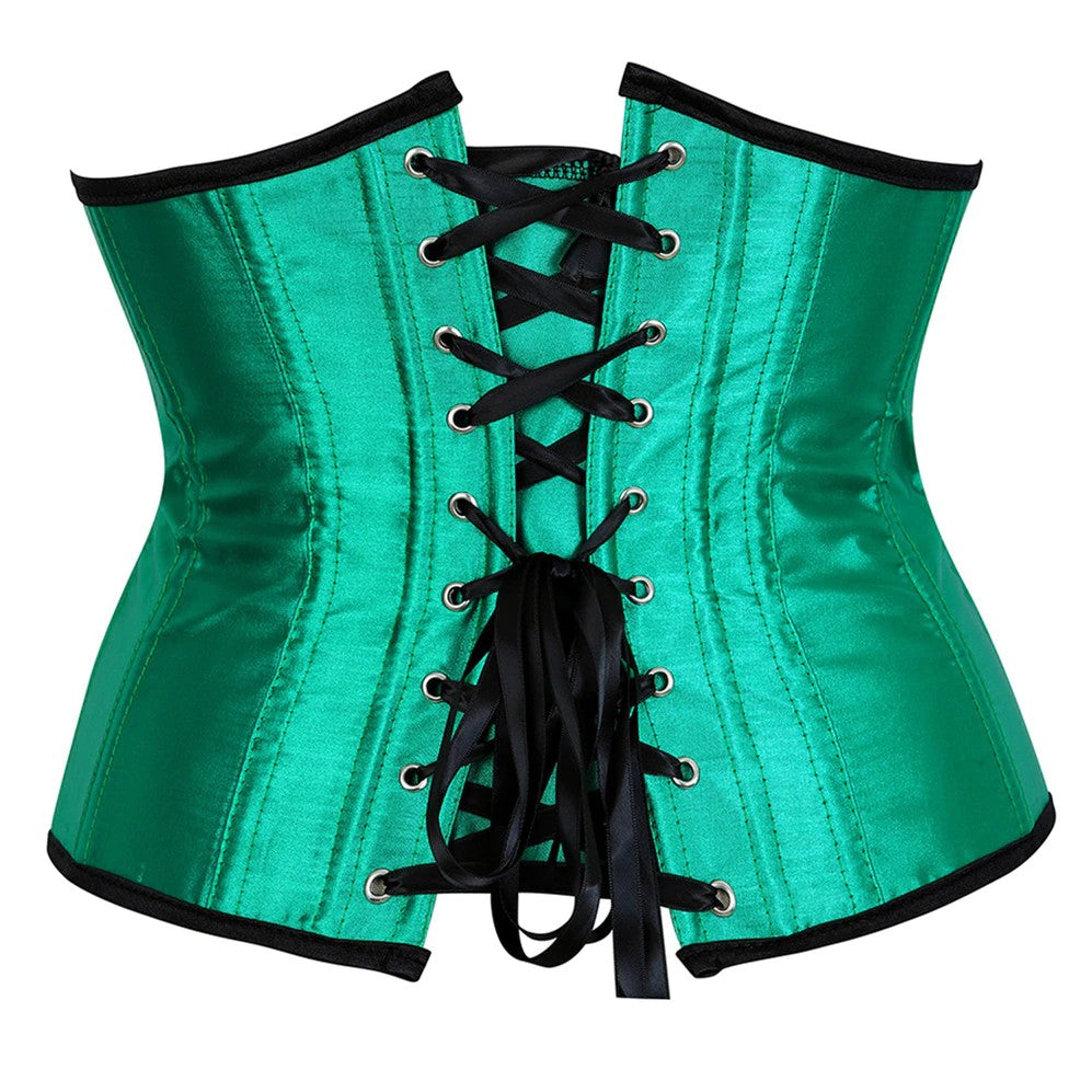 Corset Underbust Gothique Taille De Guêpe Vert, corset vert