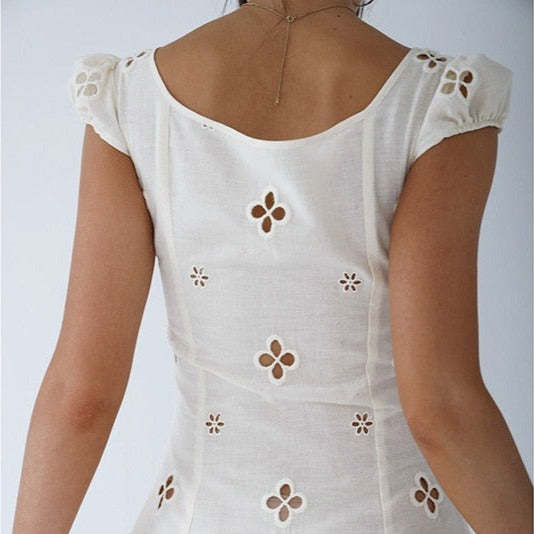 Robe Bustier Blanche Courte Style Bohème, robe corset bustier blanche