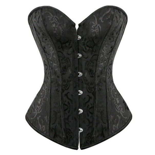 Corset Grande Taille Gothique Sariah, corset noir pour femme