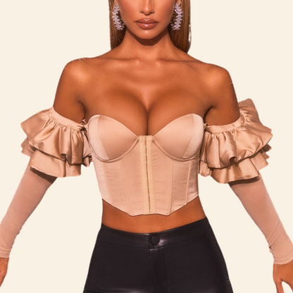 Top Corset Manches Longues Bouffantes Kynlee
