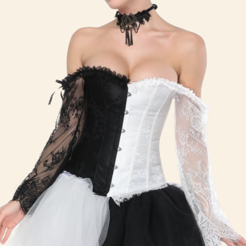 Corset Gothique Manches Longues En Dentelle Melissa, image corset gothique