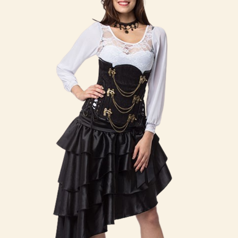 Corset Steampunk Underbust Grande Taille Genevieve, corset steampunk femme
