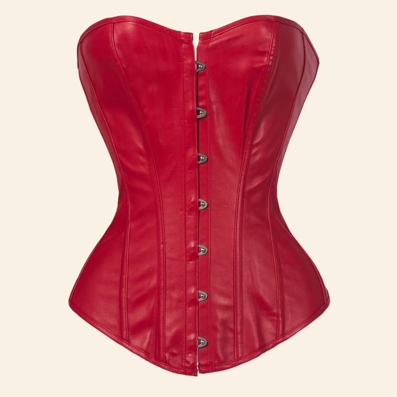 Corset Rouge Bustier En Latex Pour Femme Bria, corset latex colombien