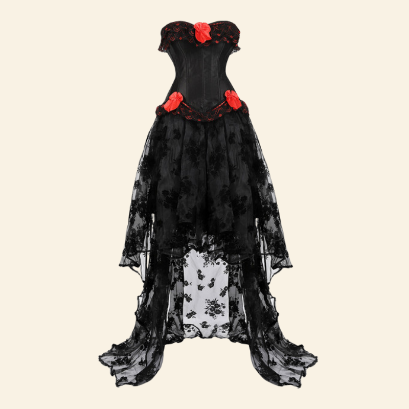 Robe Corset Bustier Noir Style Gothique Leila / robe corset chic