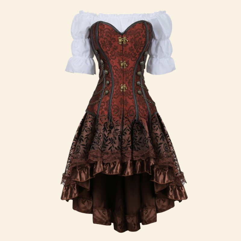 Robe Corset Steampunk Nayeli, steampunk corset top