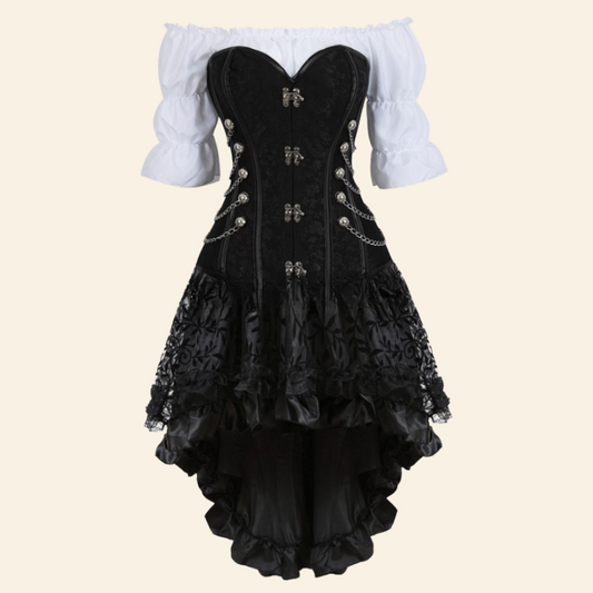 Robe Corset Steampunk Hayley, underbust steampunk corset
